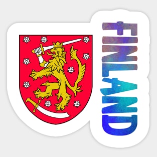 Finland Coat of Arms Design Sticker